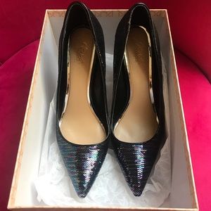 Badgley Mischka Jewel Sequin Pumps